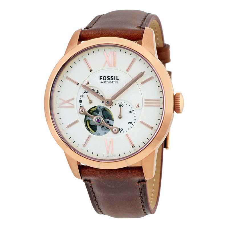 Fossil Townsman Beige Dial Men's Automatic Watch ME3105