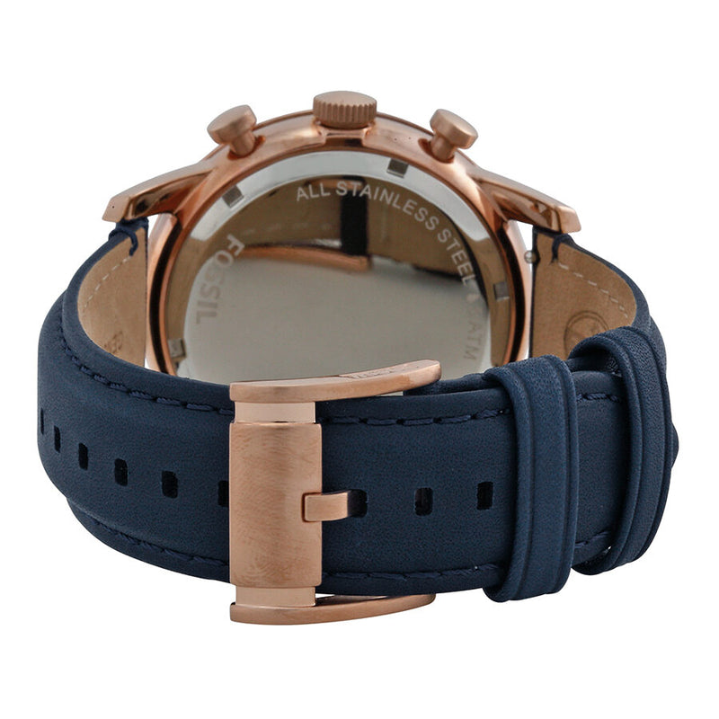 Fossil Townsman Chronograph Navy Dial Navy Leather Men's Watch FS4933 - BigDaddy Watches #3