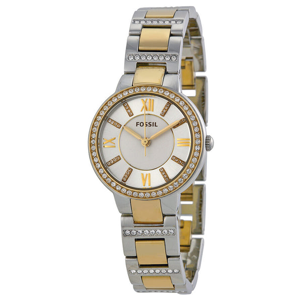 Fossil Virginia Silver Dial Two-tone Steel Ladies Watch ES3503 - BigDaddy Watches