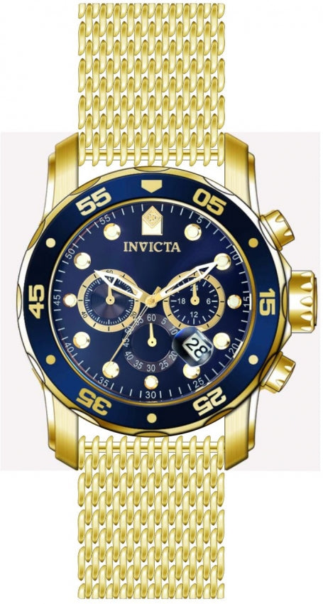 Invicta pro diver chronograph gmt date quartz blue dial men's watch 47239 47239 - Image 2