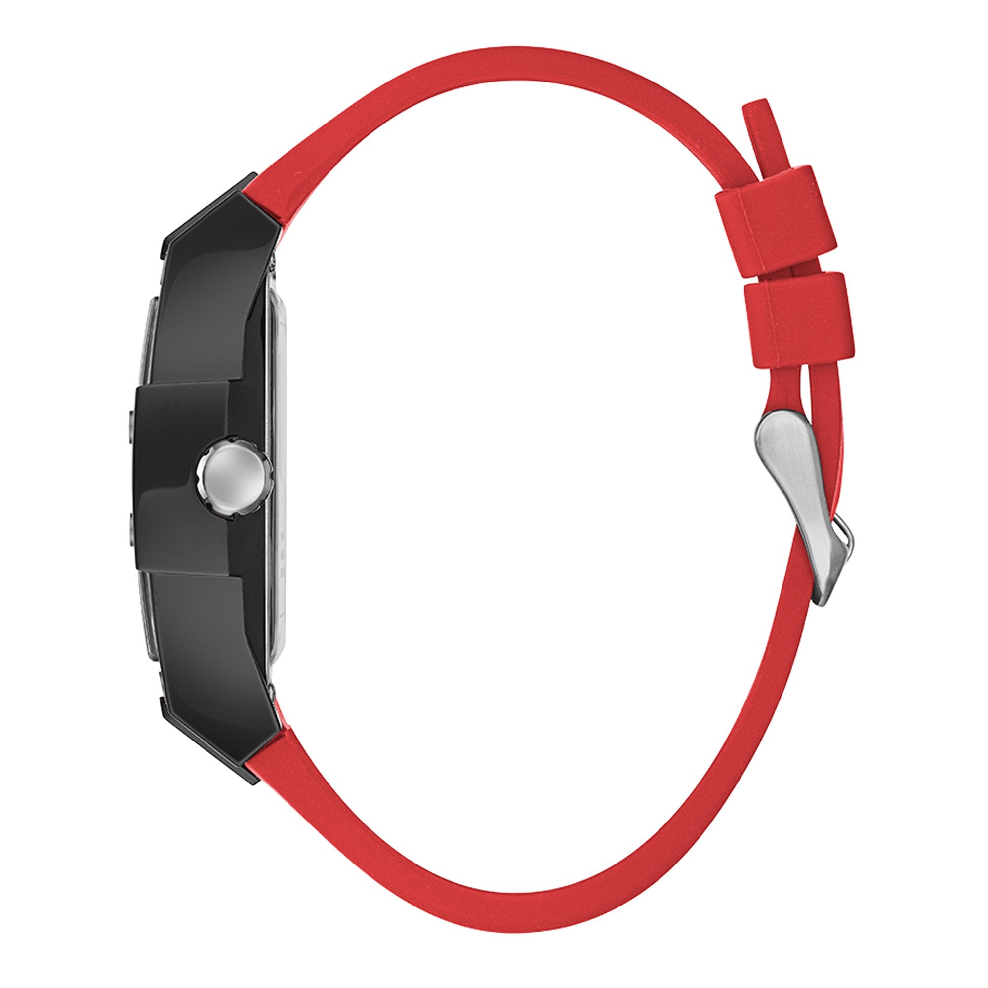 Guess Black Case Red Silicone Men’s Watch GW0203G4 - Watch
