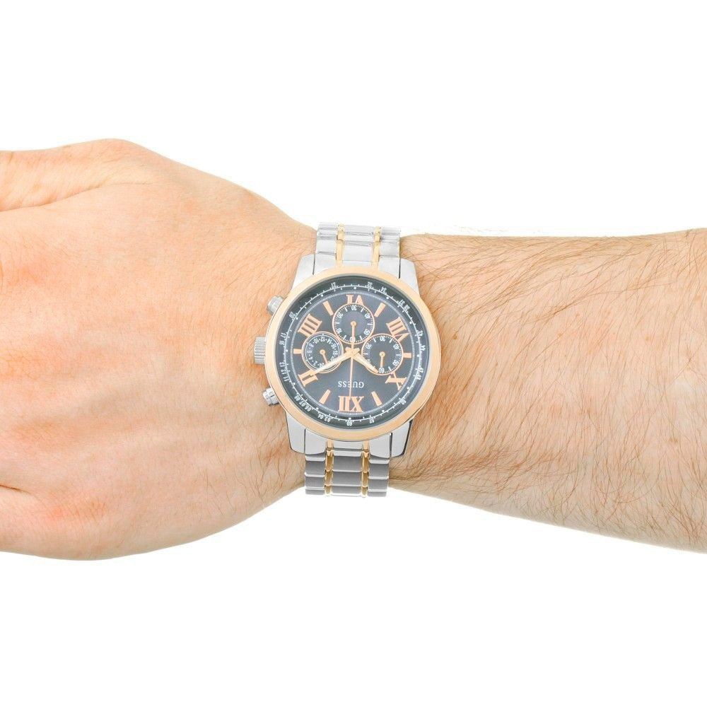 Guess Chrono Blue Dial Silver Men’s Watch W0379G6 - Watch