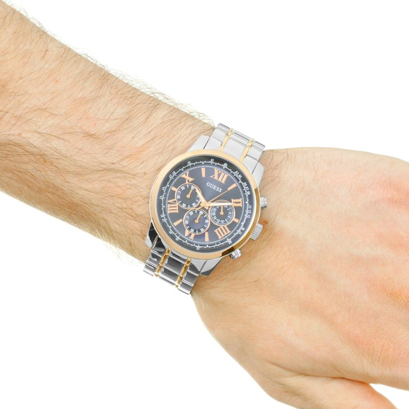 Guess Chrono Blue Dial Two-Tone Men’s Watch W0379G7 - Watch