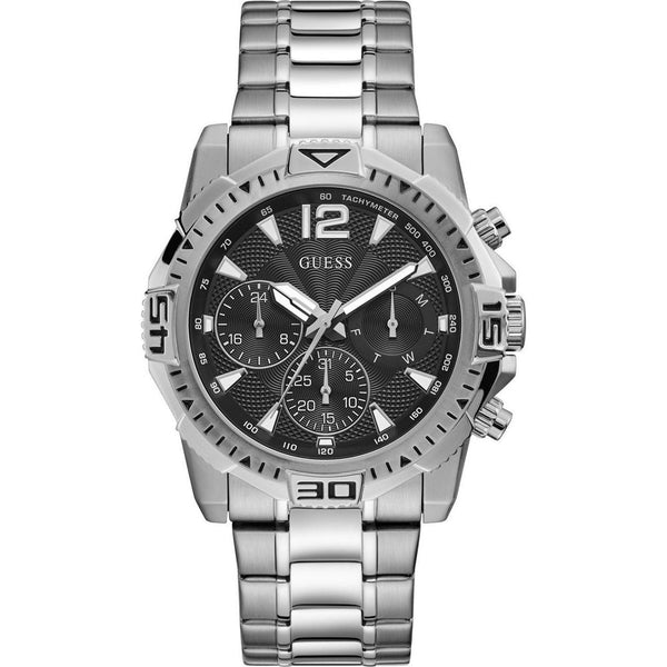 Guess Commander Silver Tone Men's Watch  GW0056G1 - Big Daddy Watches