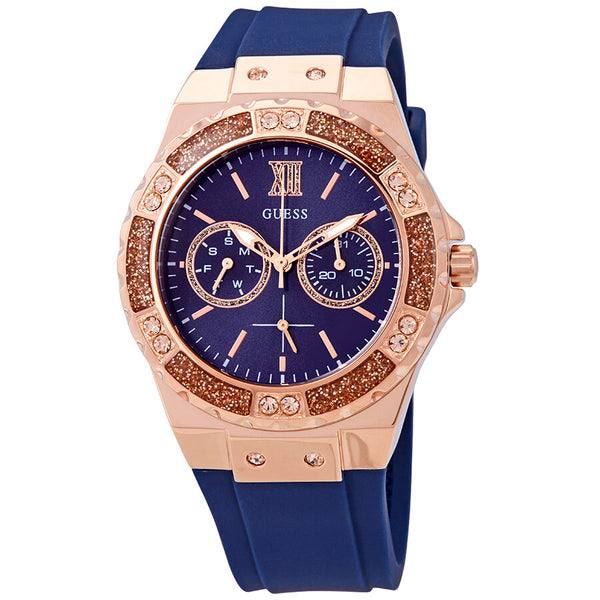 Guess Limelight Crystal Blue Dial Ladies Watch W1053L1 - BigDaddy Watches