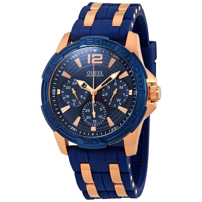 Guess Oasis Blue Dial Two Tone Men s Watch W0366G4 Big Daddy Watches