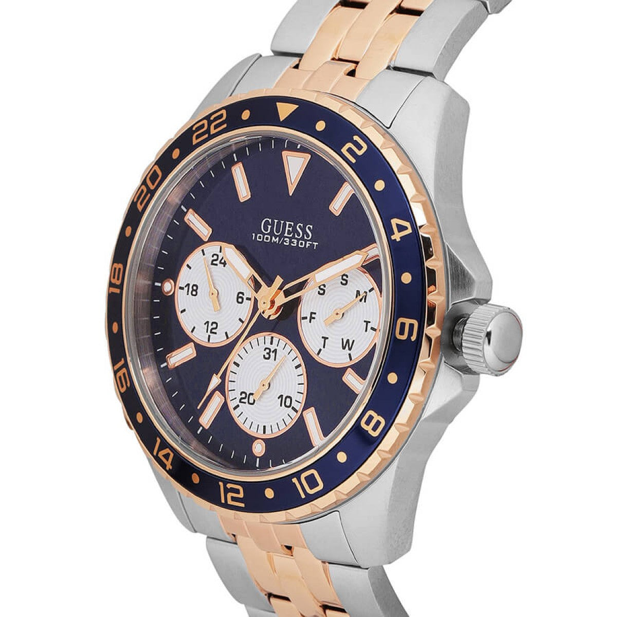 Guess Odyssey Blue Dial Two-Tone Men’s Watch W1107G3 - Watch