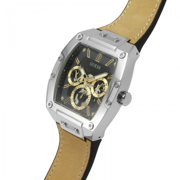 Guess Phoenix Beige Leather Strap Men’s Watch GW0202G3 - Watch