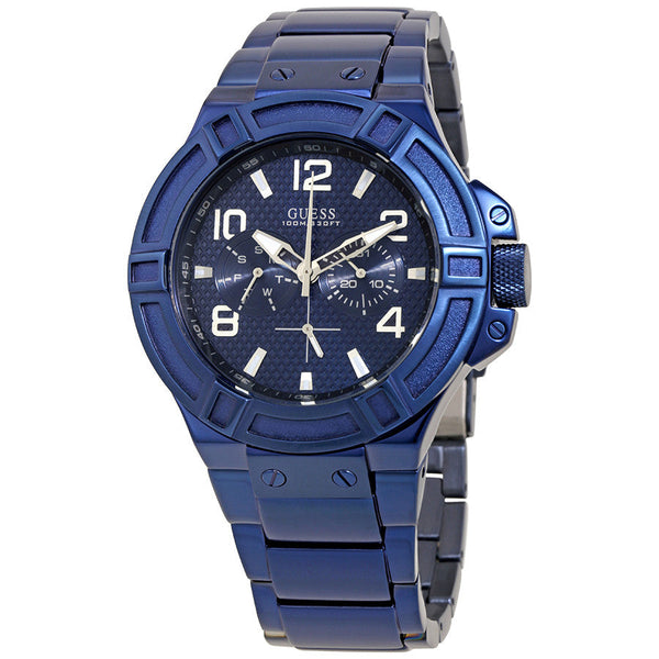 Guess Rigor Multi-Function Blue Dial Men's Watch W0218G4