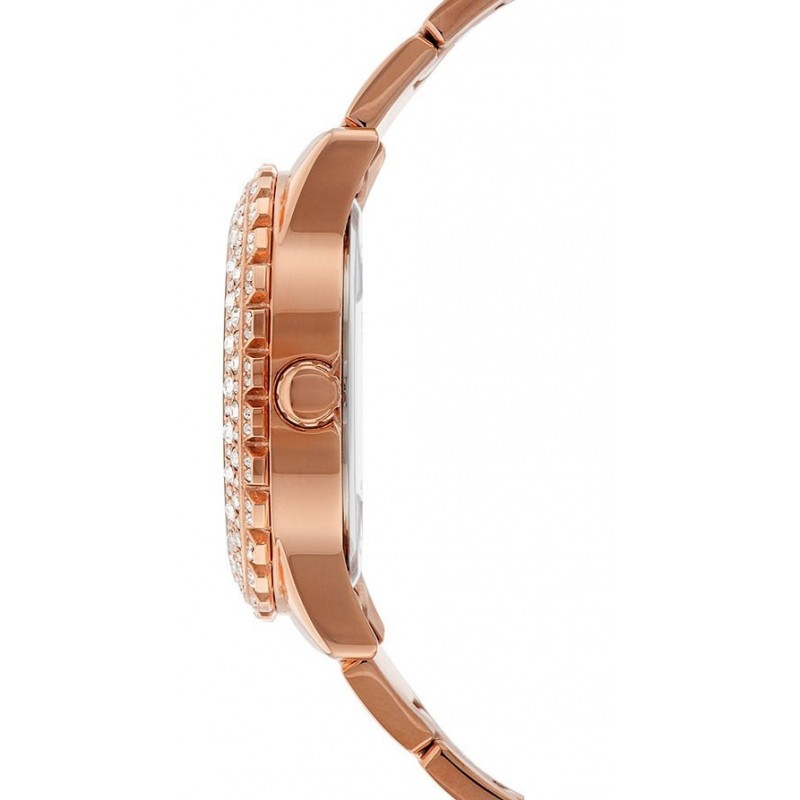 Guess Crystal Paved Rose Gold Ladies Watch W0335L3