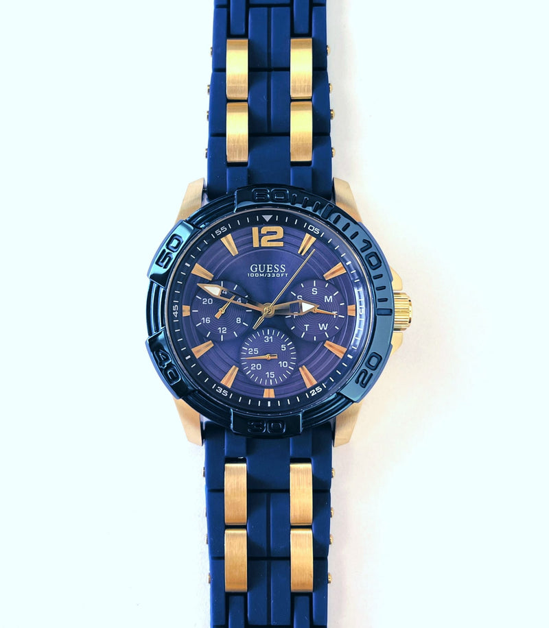 Guess Blue Silicon Strap Men's Watch W0366G6