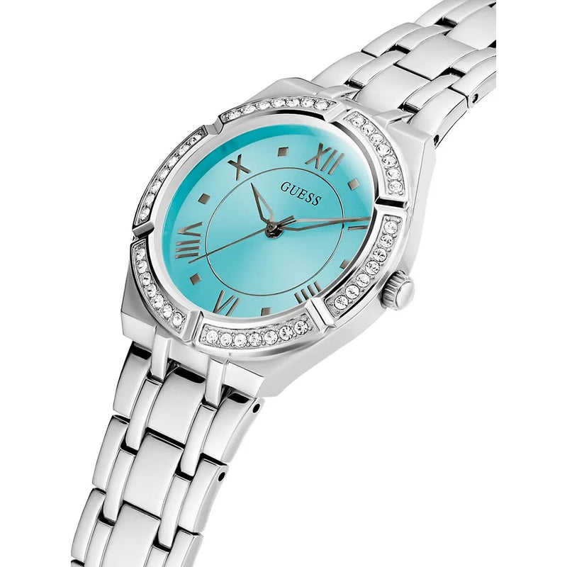 Guess Silver Cosmo Blue Dial Women's Watch GW0033L7