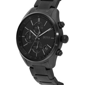 Hugo Boss Chronograph Grand Central Black Leather Strap Men's Watch 1513676 1513676 - Image 2
