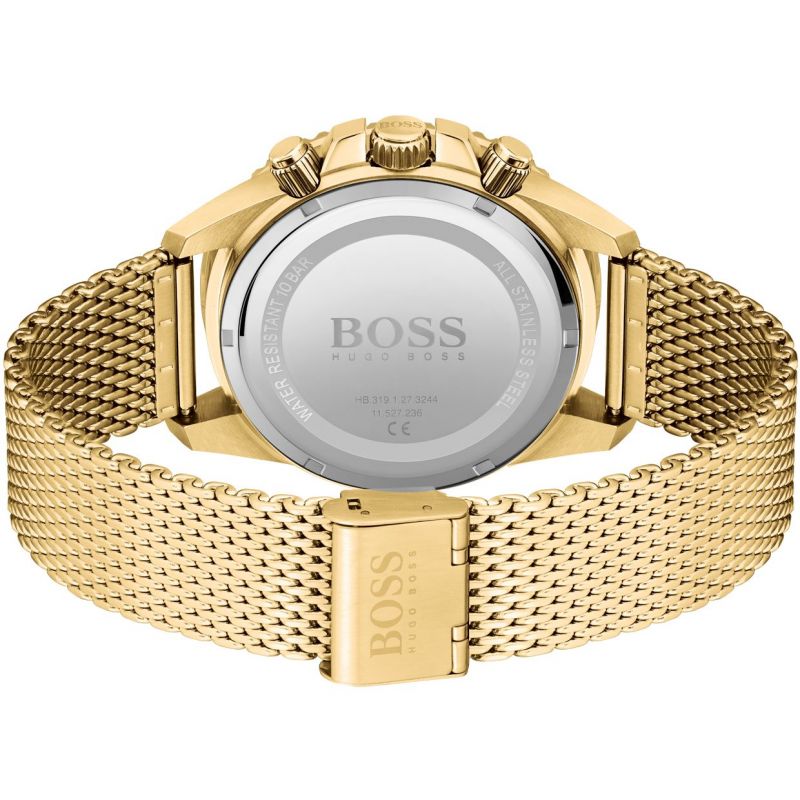 Hugo Boss Admiral caseback displaying stainless steel case back with logo and model information
