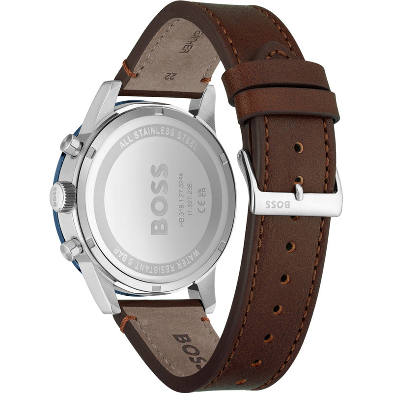 Hugo Boss Allure Brown Leather Strap Men's Watch 1513921 - Big Daddy Watches #3