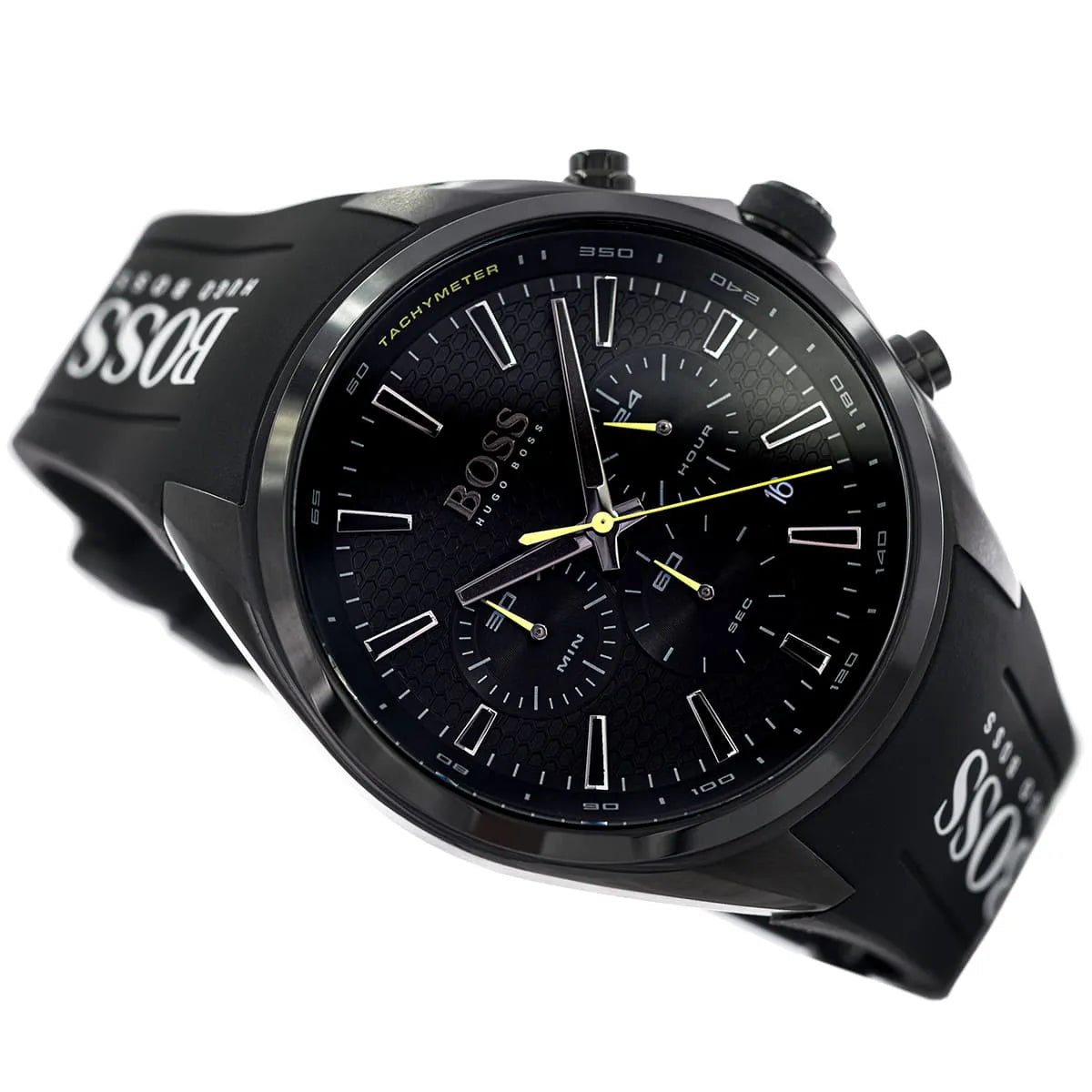 Hugo Boss Distinct Chronograph Black Dial Black Silicone Strap Watch for Men - 1513859 1513859 - Image 5