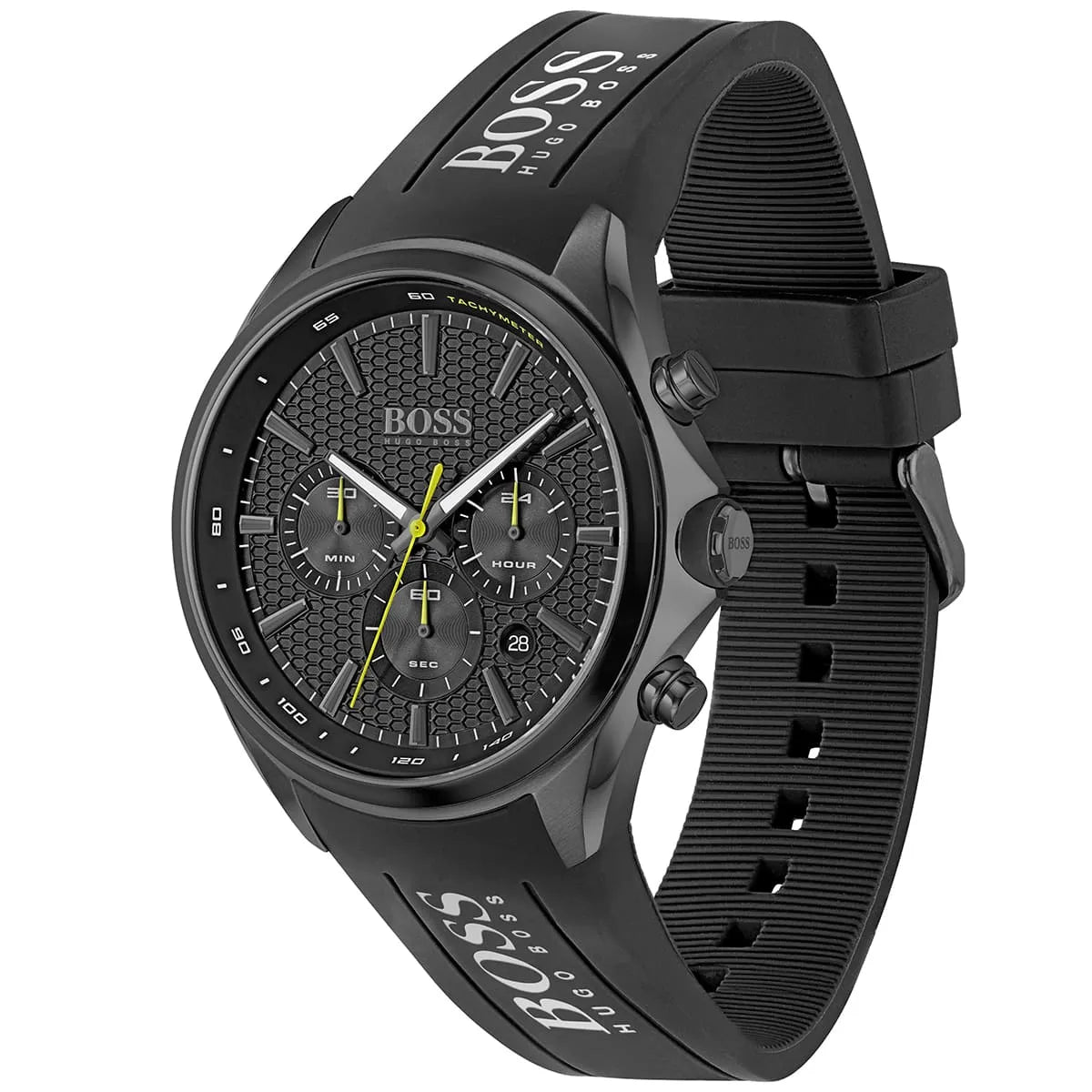Hugo Boss Distinct Chronograph Black Dial Black Silicone Strap Watch for Men - 1513859 1513859 - Image 2