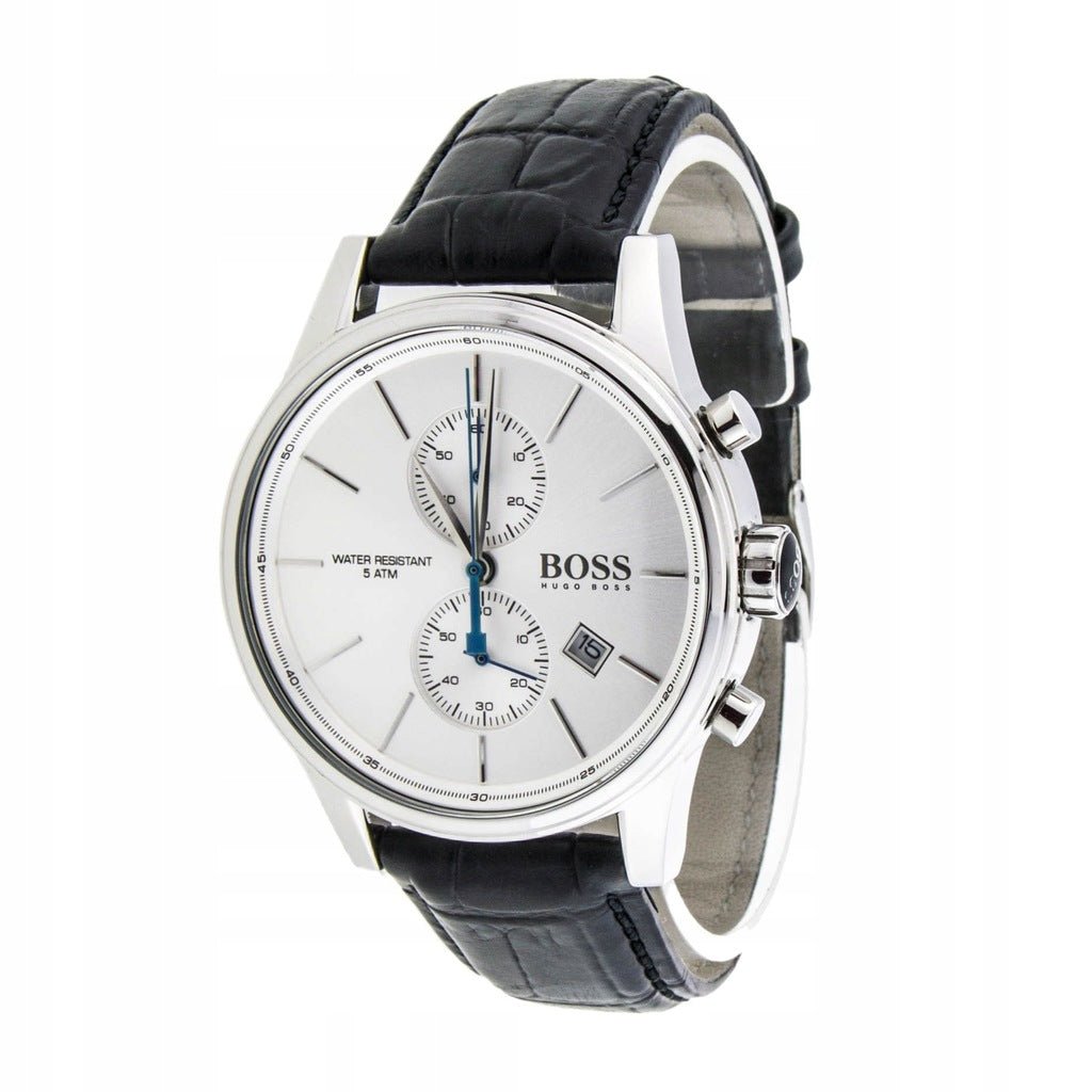 Hugo Boss Chronograph Grand Prix Black Leather Strap Men's Watch 1513282