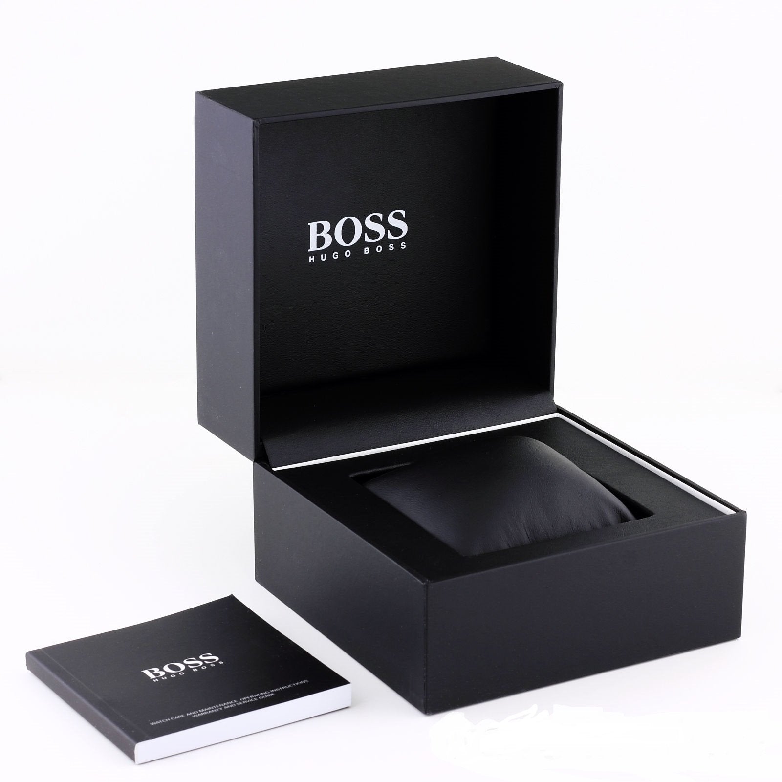 Hugo Boss Ocean Ceramic watch presentation box with BOSS branding and card