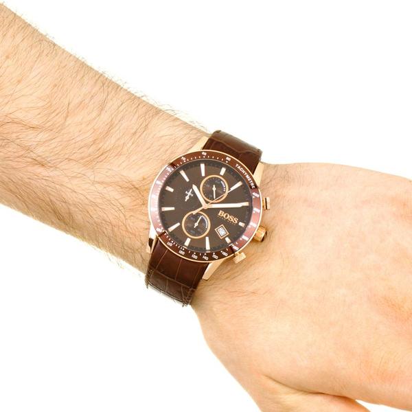 Hugo Boss Rafale Chronograph Brown Dial Men's Watch 1513392 - The Watches Men & CO #4