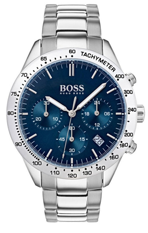 Hugo Boss Chronograph VANGUARD Black Leather Strap Men's Watch 1513582 1513582 - Image 1