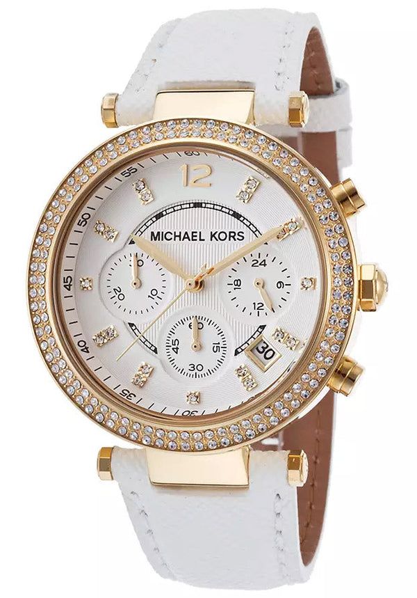 Michael Kors Parker Chronograph Gold Dial Ladies Watch MK2290