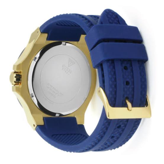 Guess Force Blue Dial Rubber Strap Men's Watch W0674G2