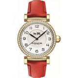 Coach Madison White Dial Red Leather Strap Ladies Watch 14502400