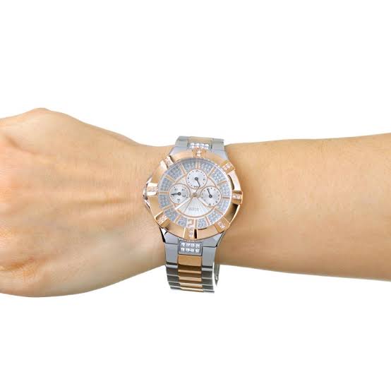 Guess Vista Crystal Paved Two-Tone Men's Watch W0024L1