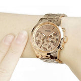 Guess Sunrise Multi-Function Rose Gold-Tone Watch W0330L2