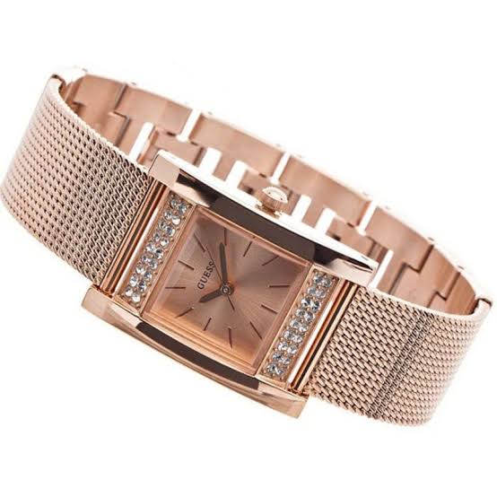 Guess Nouveau Diamond Rose Gold Ladies Watch W0127L3 (DEFECT)