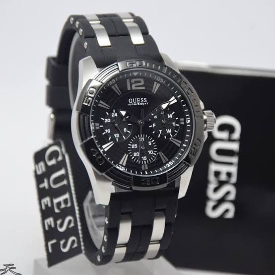 Guess Oasis Multi-Function Black Dial Men's Watch W0366G1