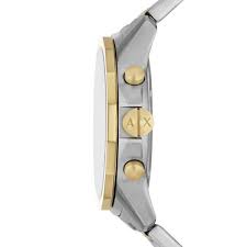 Armani Exchange Men’s Quartz Two Tone Stainless Steel Black Dial 44mm Watch AX7148 ax7148 - Image 5