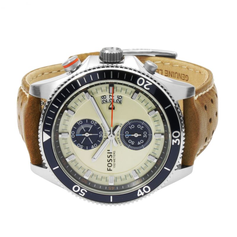 Fossil Wakefield Chronograph Dial Leather Strap Men's Watch CH2951