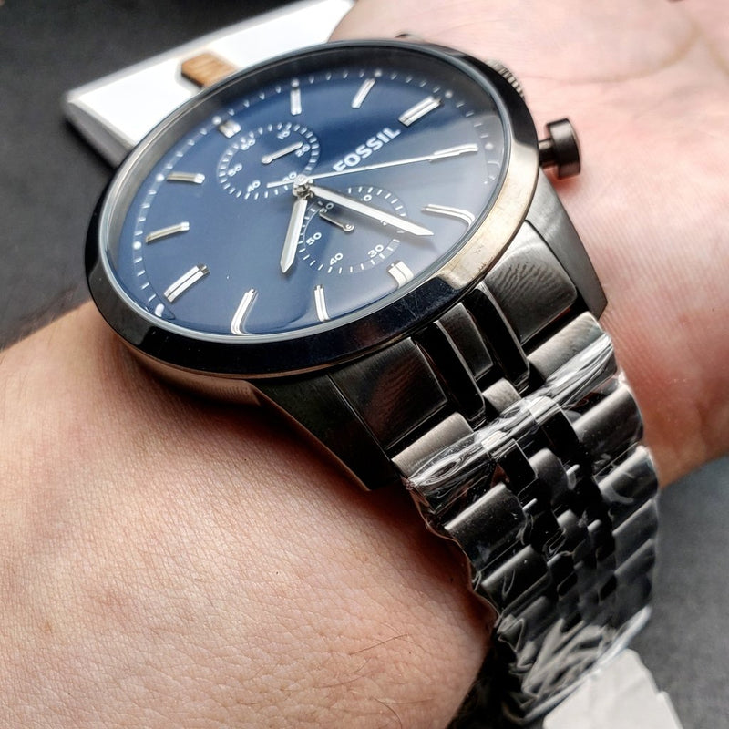 Fossil Townsman Chronograph Grey Dial Smoke Ion-plated Men's Watch FS4786