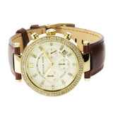 Michael Kors Parker Chronograph Gold Dial Ladies Watch MK2249