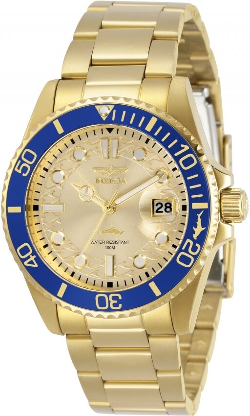 Invicta Pro Diver Master of The Oceans Quartz Gold Dial Ladies Watch 30485 - BigDaddy Watches