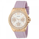 Guess Starlight Women's White Dial Silicone Band Women's Watch  W0846L6 - Big Daddy Watches