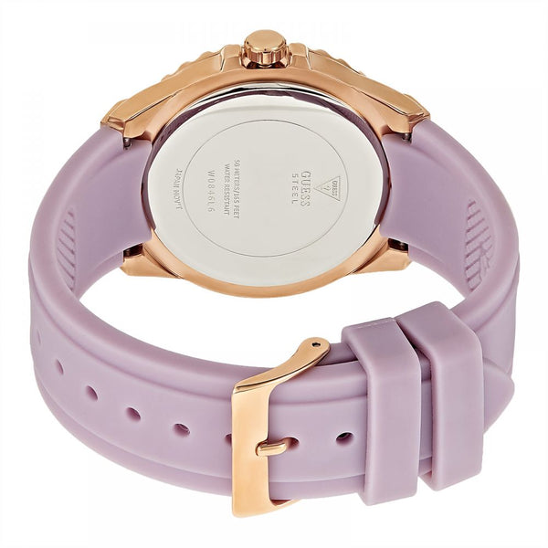 Guess Starlight Women's White Dial Silicone Band Women's Watch W0846L6 - Big Daddy Watches #2