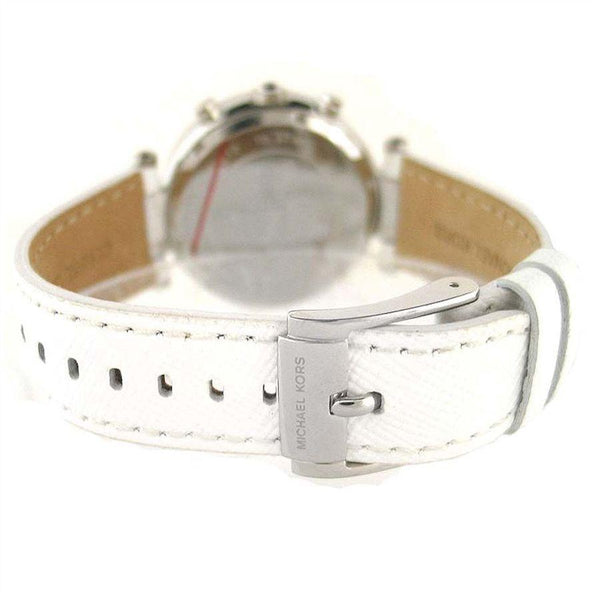 Michael Kors Parker Chronograph White Leather Ladies Watch MK2277