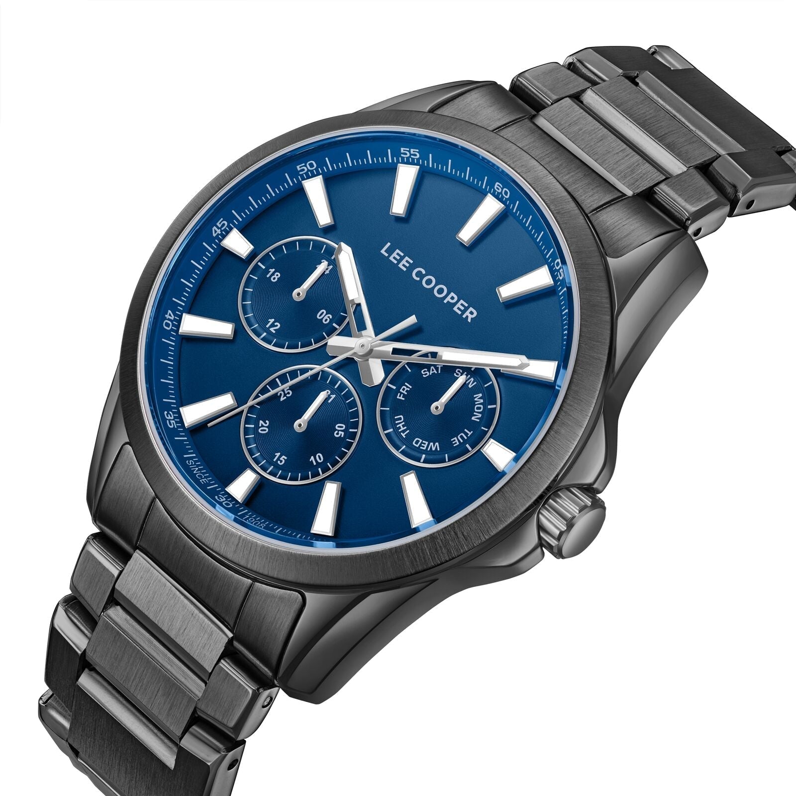 Lee Cooper Multifunction Navy Blue Dial Black Strap Men's Watch - LC08105.090