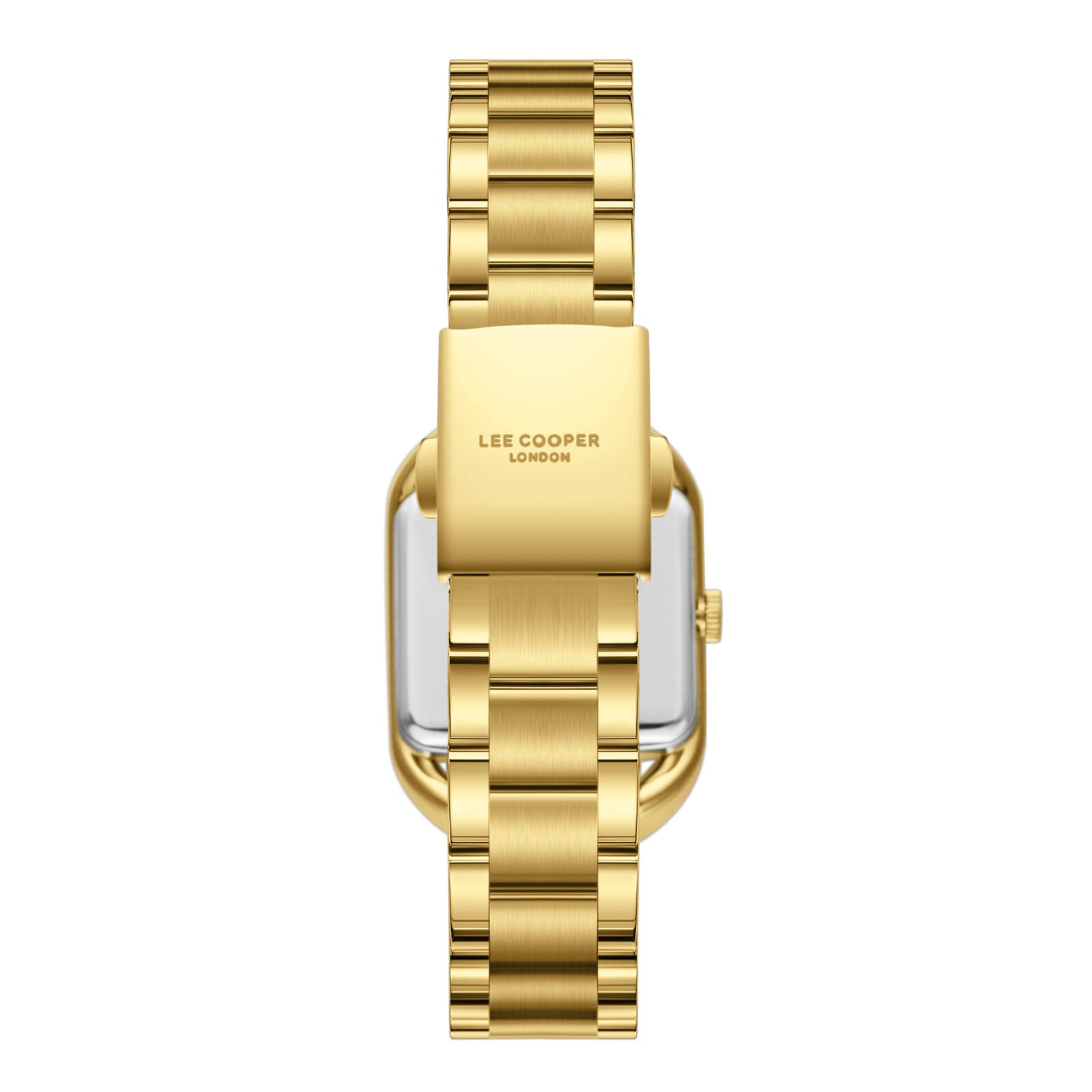 Lee Cooper Square Fashion Silver Dial Gold Watch - LC08274.130