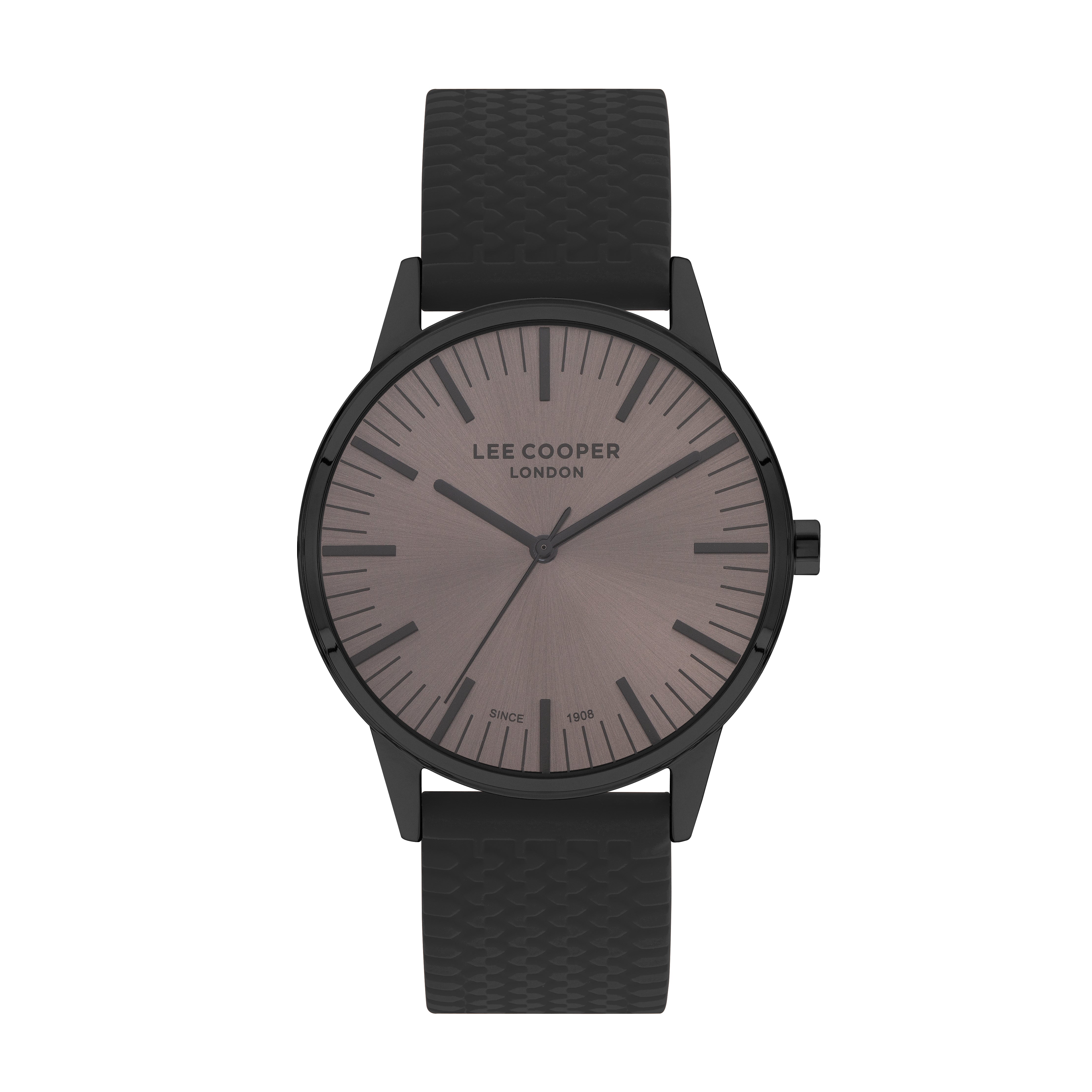 Lee Cooper Men’s Watch Grey Dial Graphite Silicone Strap – LC07715.651 - Watch