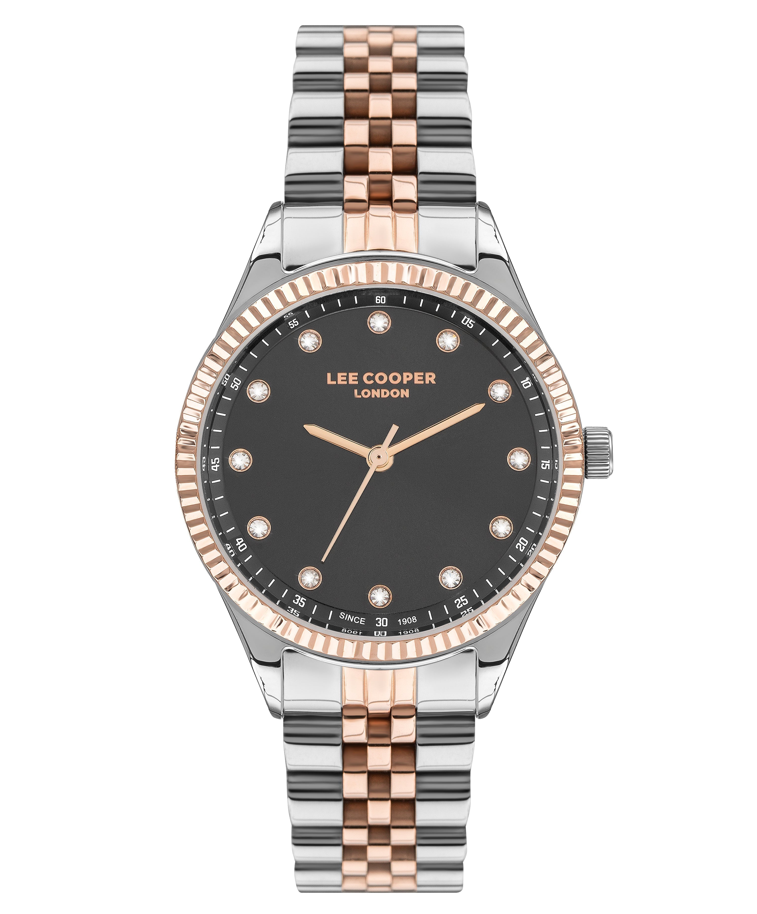 Lee Cooper Women Metal Silver & Rose Gold Strap Analog Watch – LC07310.550 - Watch