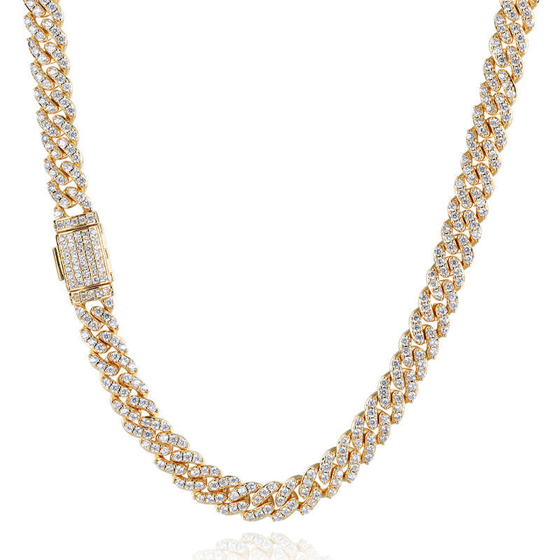 Big Daddy 8mm Gold & Diamond Cuban Link Chain