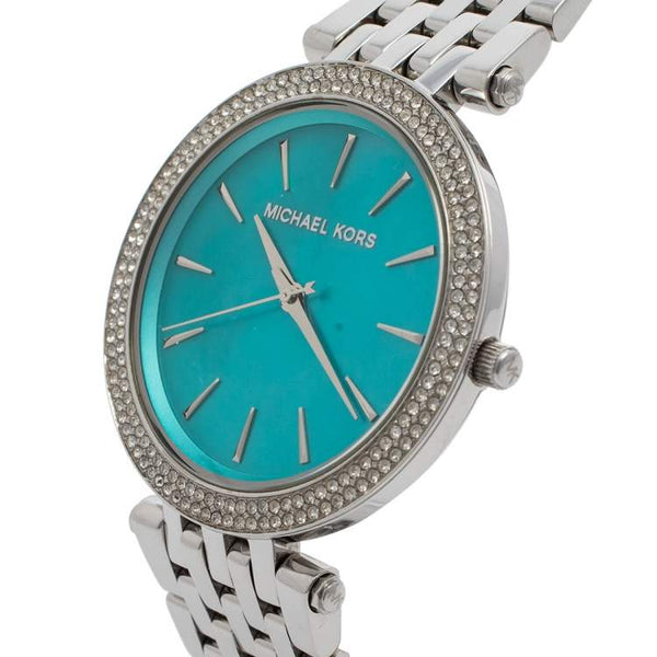 Michael Kors Darci Turquoise Mother Of Pearl Dial Ladies Watch MK3515