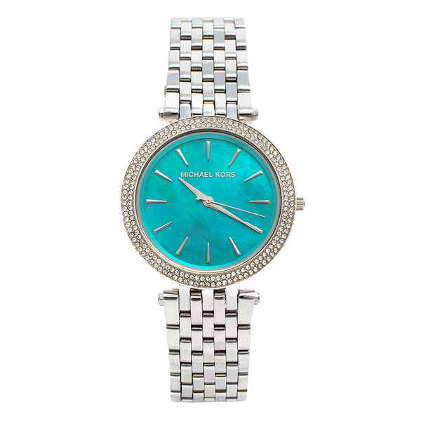 Michael Kors Darci Turquoise Mother Of Pearl Dial Ladies Watch MK3515