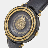 Versace V-Metal Icon Round Leather Strap Men's Watch VQL030015 - Big Daddy Watches #2