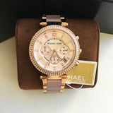 Michael Kors Parker Chronograph Blush Dial Ladies Watch MK5896 Water resistance: 100 meters / 330 feet Movement: Quartz  
