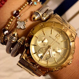 Michael Kors Chronograph Champagne Dial Ladies Watch MK5313 Water resistance: 100 meters / 330 feet Movement: Quartz  
